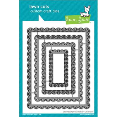 Lawn Fawn Lawn Cuts Dies - Lacy Rectangle